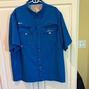 Habitat Men's Short-Sleeve Fishing Shirt in Blue